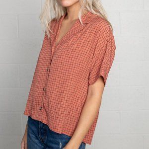 Brick Button Up blouse